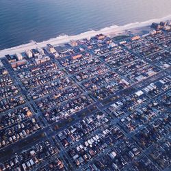 High angle view of residential district