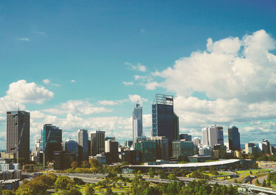 Cityscape against sky 