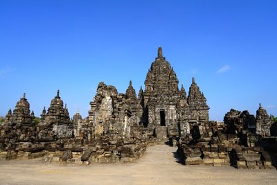 Old ruins of building against sky. sewu temple