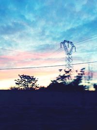 Low angle view of silhouette tree against sky during sunset