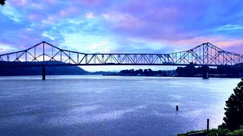 Low angle view of bridge over river