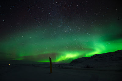 Scenic view of star field against sky at night