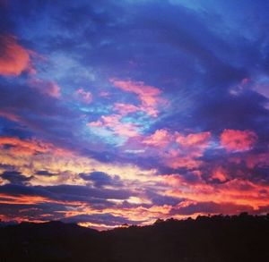 Scenic view of landscape against cloudy sky