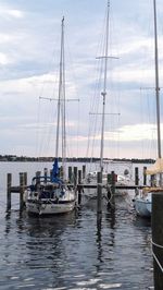 Boats in harbor