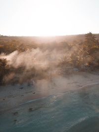 Scenic view of land against sky