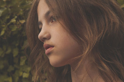 Close-up of young woman