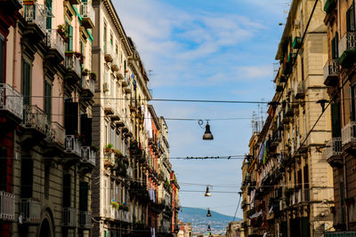Low angle view of buildings against sky