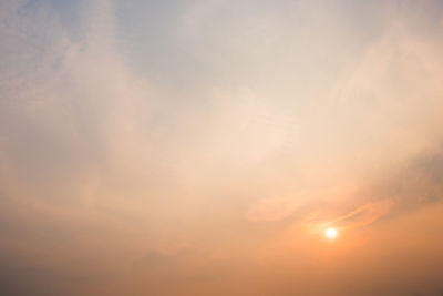 Low angle view of sky during sunset