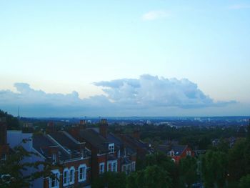 High angle shot of townscape