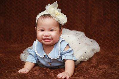 Portrait of cute baby girl