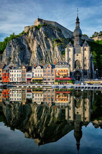 View of picturesque dinant town. belgium