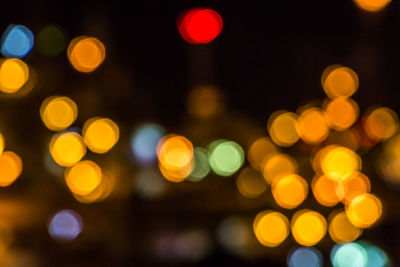 Defocused lights at night