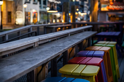 Colourful stools