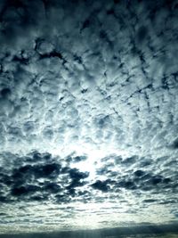 Low angle view of storm clouds in sky