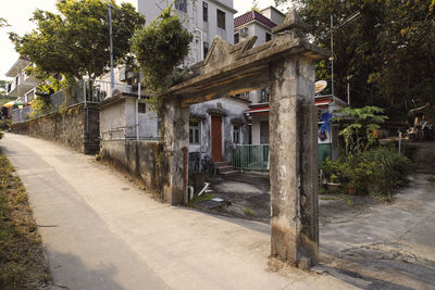 Street amidst buildings in town