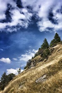 Scenic view of landscape against cloudy sky