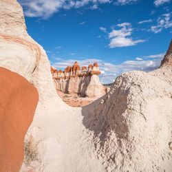 Sand dunes in a desert