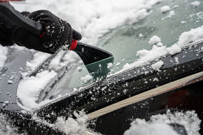 Ice scraper scrapes the ice and snow from your car windshield