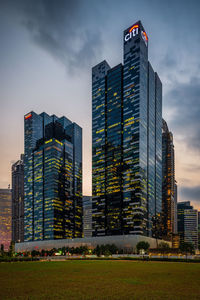 Buildings in city against sky