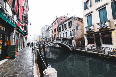 Canal passing through city