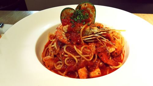 Close-up of food in plate