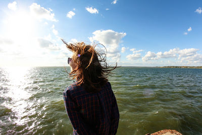 Young woman on beach