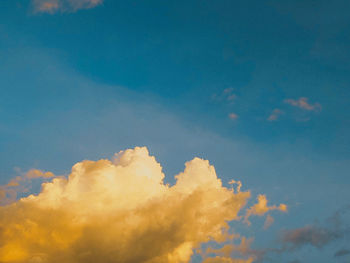 Low angle view of sky during sunset