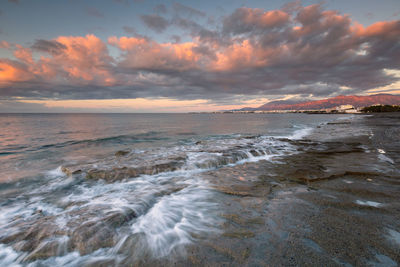 Town of ierapetra as seen from st. andrew beach, crete.