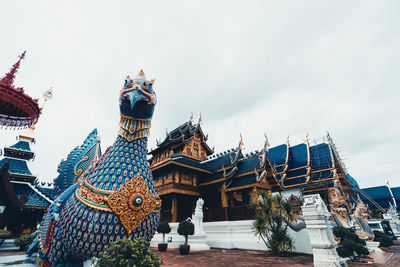 View of temple building against sky