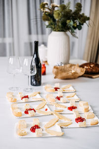 Close-up of food on table