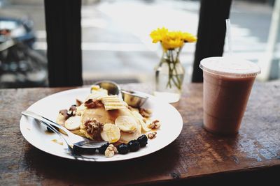 Food on table