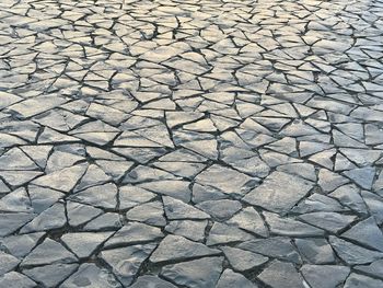 Full frame shot of cracked field