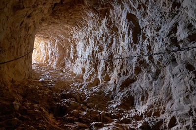 Rock formations in cave