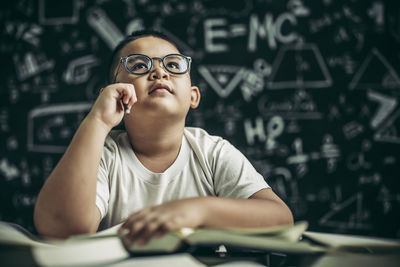 Portrait of boy looking at camera