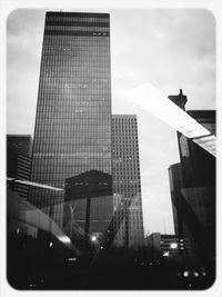 Low angle view of modern building against sky