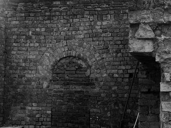 Abandoned brick wall