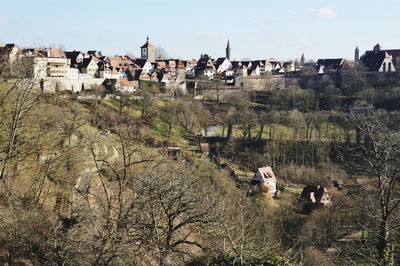 A view of a medieval town 