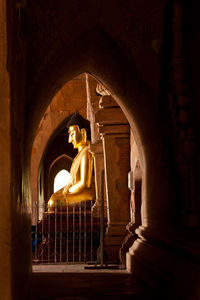 Low angle view of statue in temple