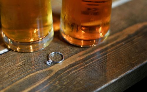 Close-up of drink on table