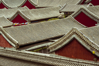 Roof ocean, a group of traditional chinese roofs