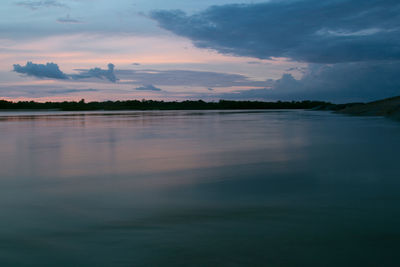 View of sea against cloudy sky