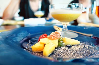 Close-up of drink on table