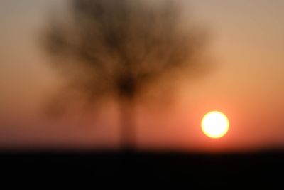 Scenic view of silhouette landscape against sky during sunset