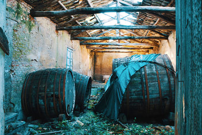 Interior of abandoned building