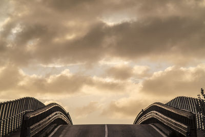 Low angle view of built structure against sky