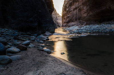 Rocks in sea