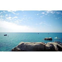 Scenic view of seascape against sky