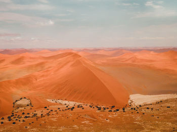 Scenic view of desert against sky