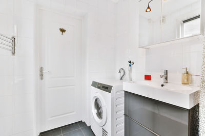 Interior of bathroom at home