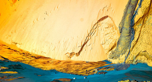 Abstract color sand texture at kaolin mine